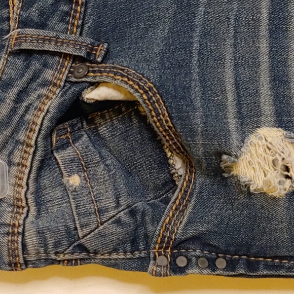 Joe Boxer Button Fly Denim Jeans Size 15 Womens distressed - Picture 4 of 16